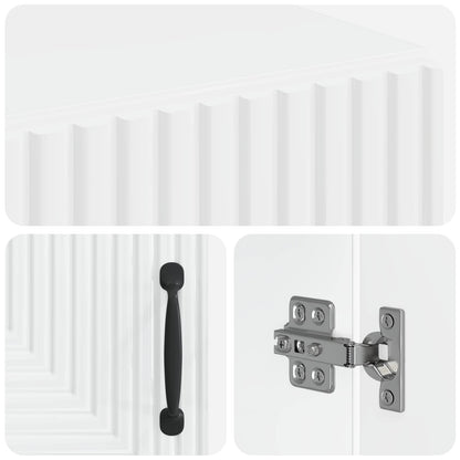 Badkamer Opbergkast HAARLEM Hoogglans Wit 59,5 x 31 x 80 cm