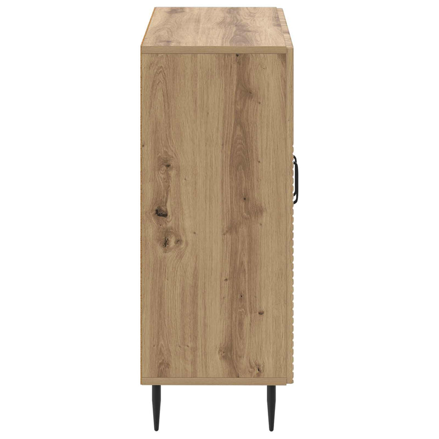 Badkamer Opbergkast HAARLEM Artisanaal eiken 59,5 x 31 x 80 cm