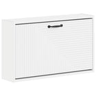 Wandgemonteerde schoenenkast HAARLEM 71x17x43 cm wit bewerkt hout
