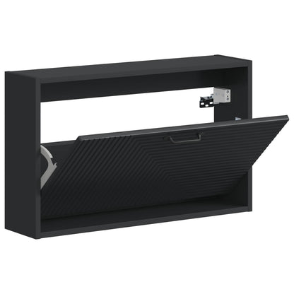 Wandgemonteerde Schoenkast HAARLEM 71 x 17 x 43 cm Bewerkt hout