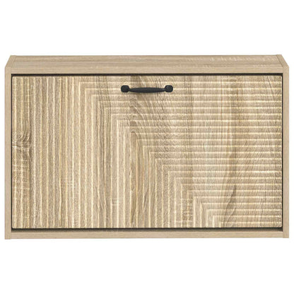Wandgemonteerde Schoenkast HAARLEM 71 x 17 x 43 cm Bewerkt hout