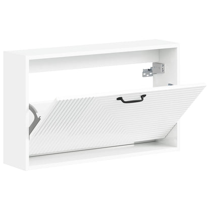 Wandgemonteerde Schoenkast HAARLEM 71 x 17 x 43 cm Bewerkt hout