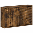 Schoenenkast wandmontage 71x17x43 cm gerookt eiken