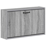 Wandgemonteerde schoenenkast HAARLEM 71x17x43 cm grijs bewerkt hout