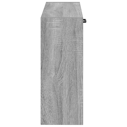 Wandgemonteerde Schoenkast HAARLEM 71 x 17 x 43 cm Bewerkt hout