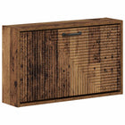 Wand schoenenkast HAARLEM 71x17x43 cm bewerkt hout