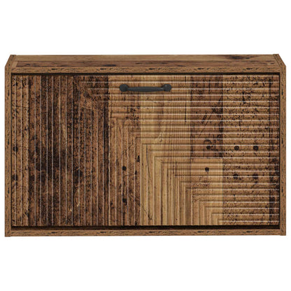 Wandgemonteerde Schoenkast HAARLEM 71 x 17 x 43 cm Bewerkt hout