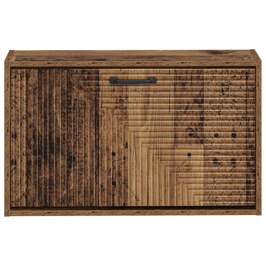 Wandgemonteerde Schoenkast HAARLEM 71 x 17 x 43 cm Bewerkt hout
