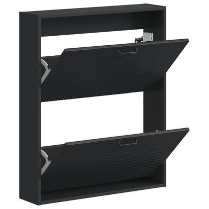 Wandgemonteerde Schoenkast HAARLEM 71 x 17 x 86 cm Bewerkt hout