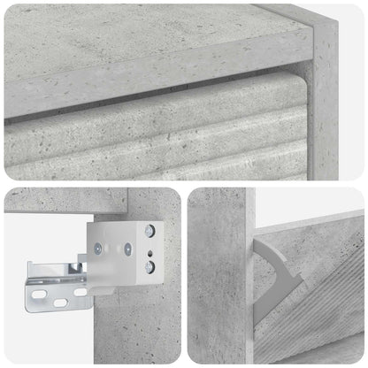 Wandgemonteerde Schoenkast HAARLEM 71 x 17 x 86 cm Bewerkt hout