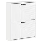 Wandkast schoenen HAARLEM 71x17x86 cm bewerkt hout wit