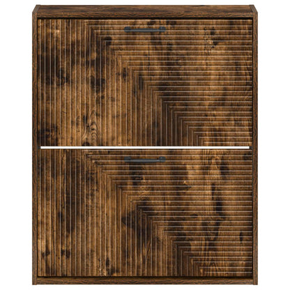 Wandgemonteerde Schoenkast HAARLEM 71 x 17 x 86 cm Bewerkt hout