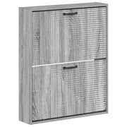 Wand schoenenkast HAARLEM 71x17x86 cm grijs bewerkt hout