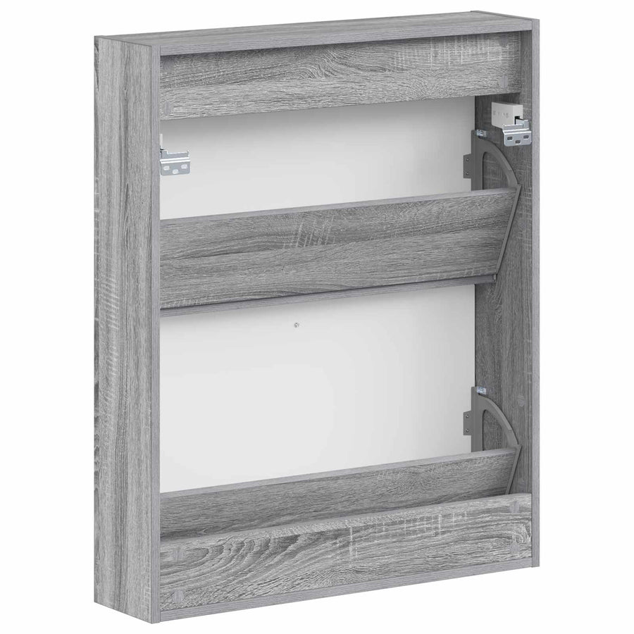 Wandgemonteerde Schoenkast HAARLEM 71 x 17 x 86 cm Bewerkt hout