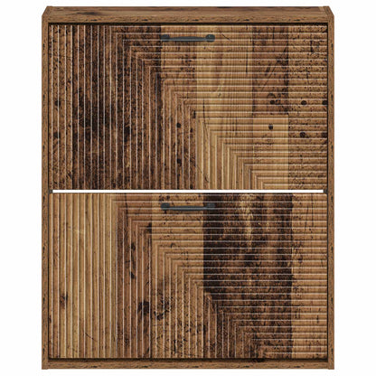Wandgemonteerde Schoenkast HAARLEM 71 x 17 x 86 cm Bewerkt hout