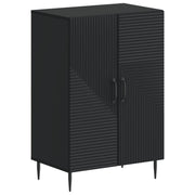 Schoenenkast 59,5x39,5x89,5 cm zwart bewerkt hout