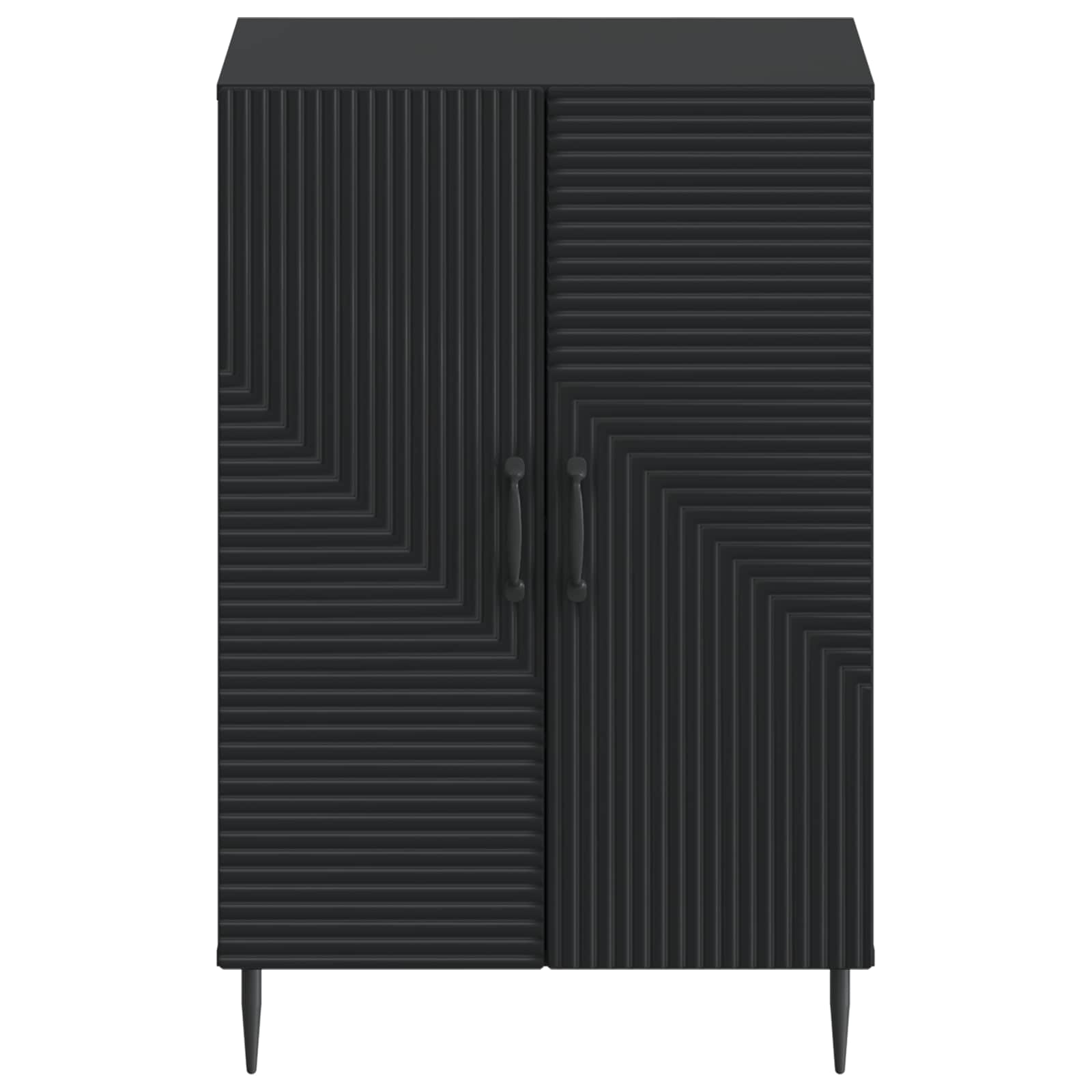 Schoenenkast HAARLEM 59,5 x 39,5 x 89,5 cm Bewerkt hout Zwart