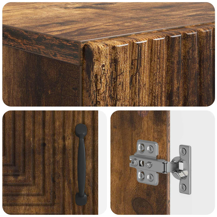 Schoenenkast HAARLEM 59,5 x 39,5 x 89,5 cm Bewerkt hout
