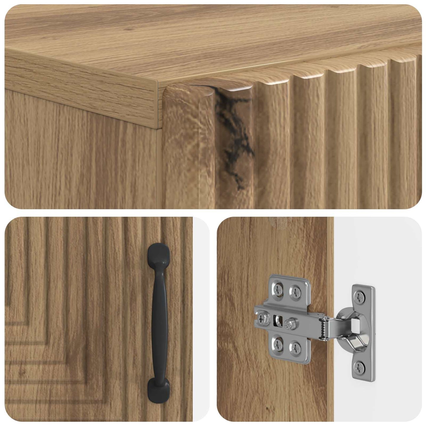 Schoenenkast HAARLEM 59,5 x 39,5 x 89,5 cm Bewerkt hout