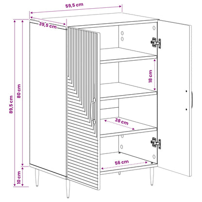 Schoenenkast HAARLEM 59,5 x 39,5 x 89,5 cm Bewerkt hout