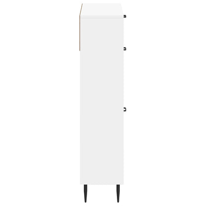 Schoenenkast HAARLEM 78 x 24 x 103 cm Bewerkt hout Wit