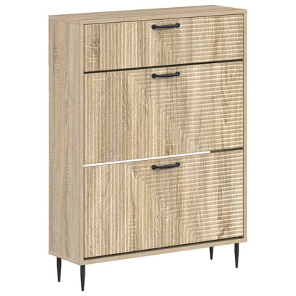 Schoenenkast HAARLEM 78 x 24 x 103 cm Bewerkt hout Sonoma Eiken