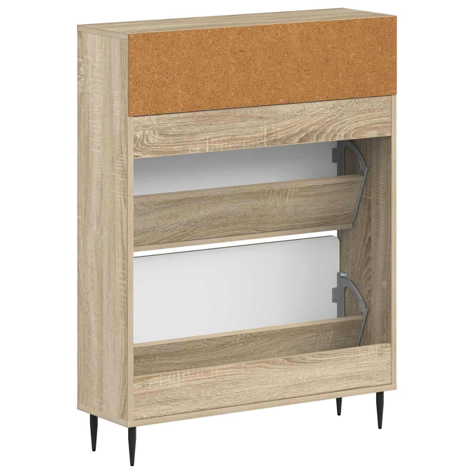 Schoenenkast HAARLEM 78 x 24 x 103 cm Bewerkt hout Sonoma Eiken
