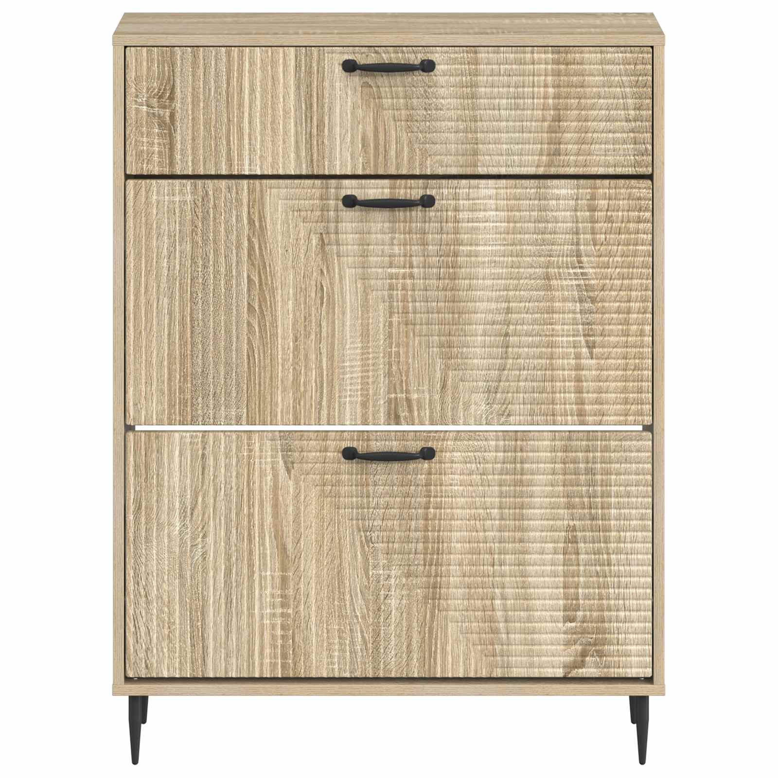 Schoenenkast HAARLEM 78 x 24 x 103 cm Bewerkt hout Sonoma Eiken