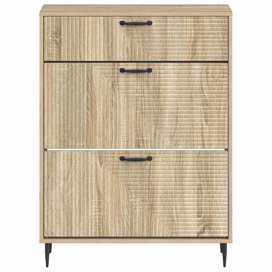 Schoenenkast HAARLEM 78 x 24 x 103 cm Bewerkt hout Sonoma Eiken