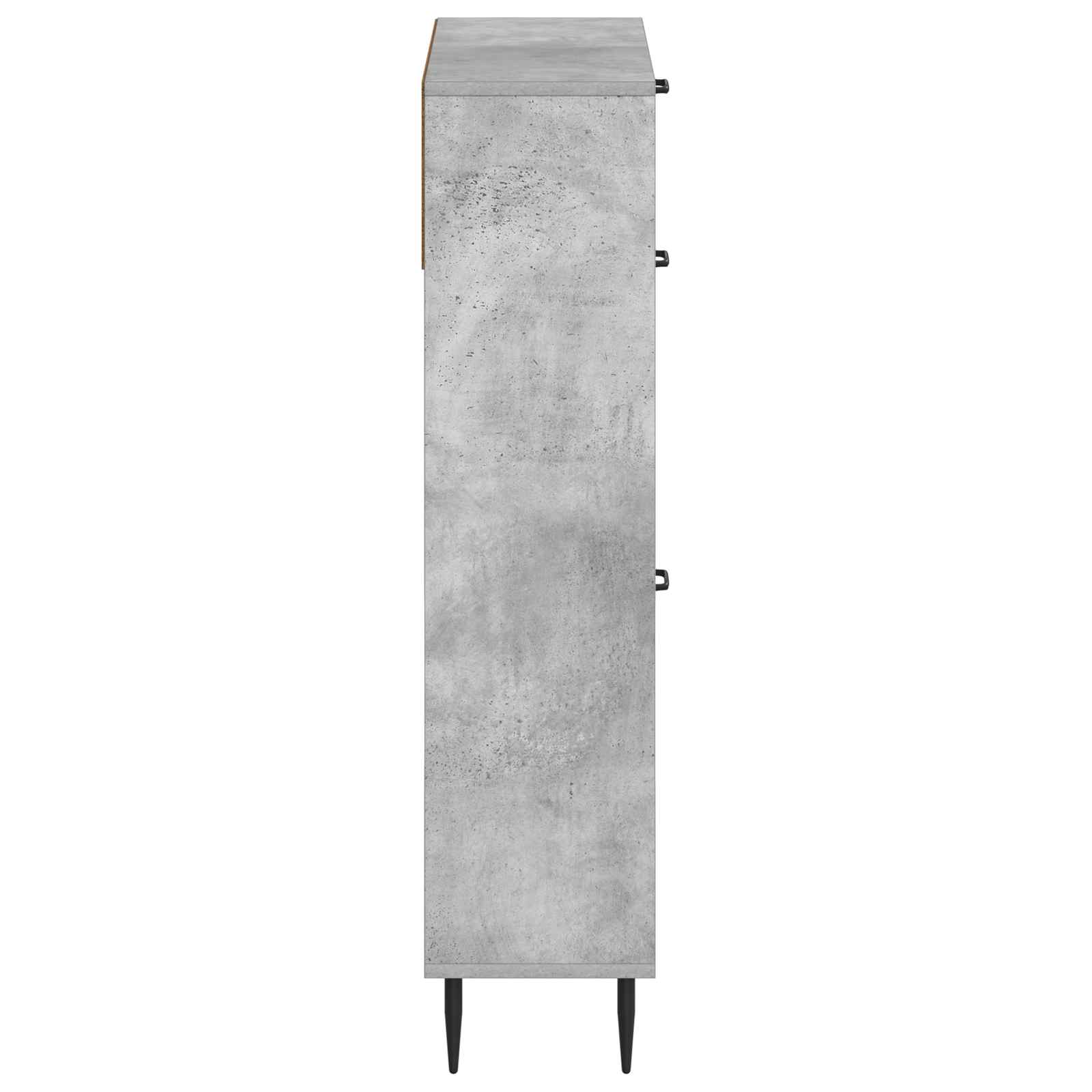 Schoenenkast HAARLEM 78 x 24 x 103 cm Bewerkt hout Betongrijs