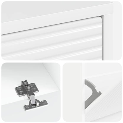 Schoenenkast HAARLEM 78 x 24 x 103 cm Bewerkt hout