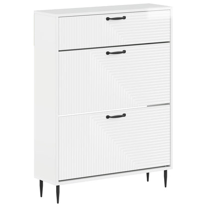 Schoenenkast HAARLEM 78 x 24 x 103 cm Bewerkt hout