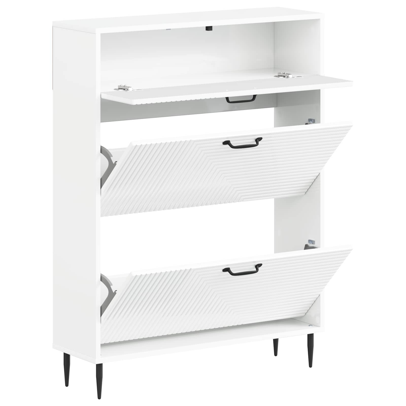 Schoenenkast HAARLEM 78 x 24 x 103 cm Bewerkt hout