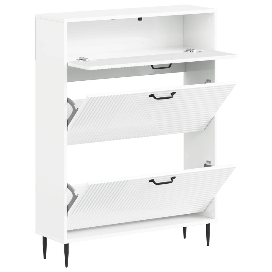 Schoenenkast HAARLEM 78 x 24 x 103 cm Bewerkt hout