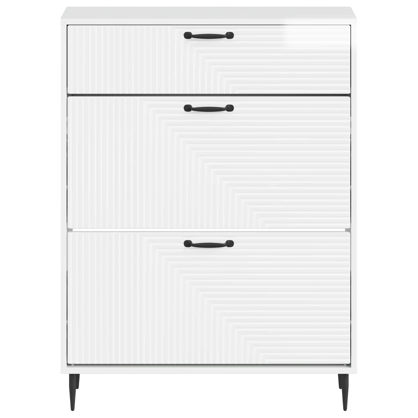 Schoenenkast HAARLEM 78 x 24 x 103 cm Bewerkt hout