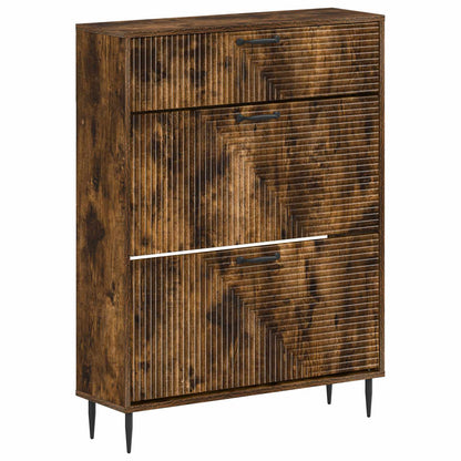 Schoenenkast HAARLEM 78 x 24 x 103 cm Bewerkt hout