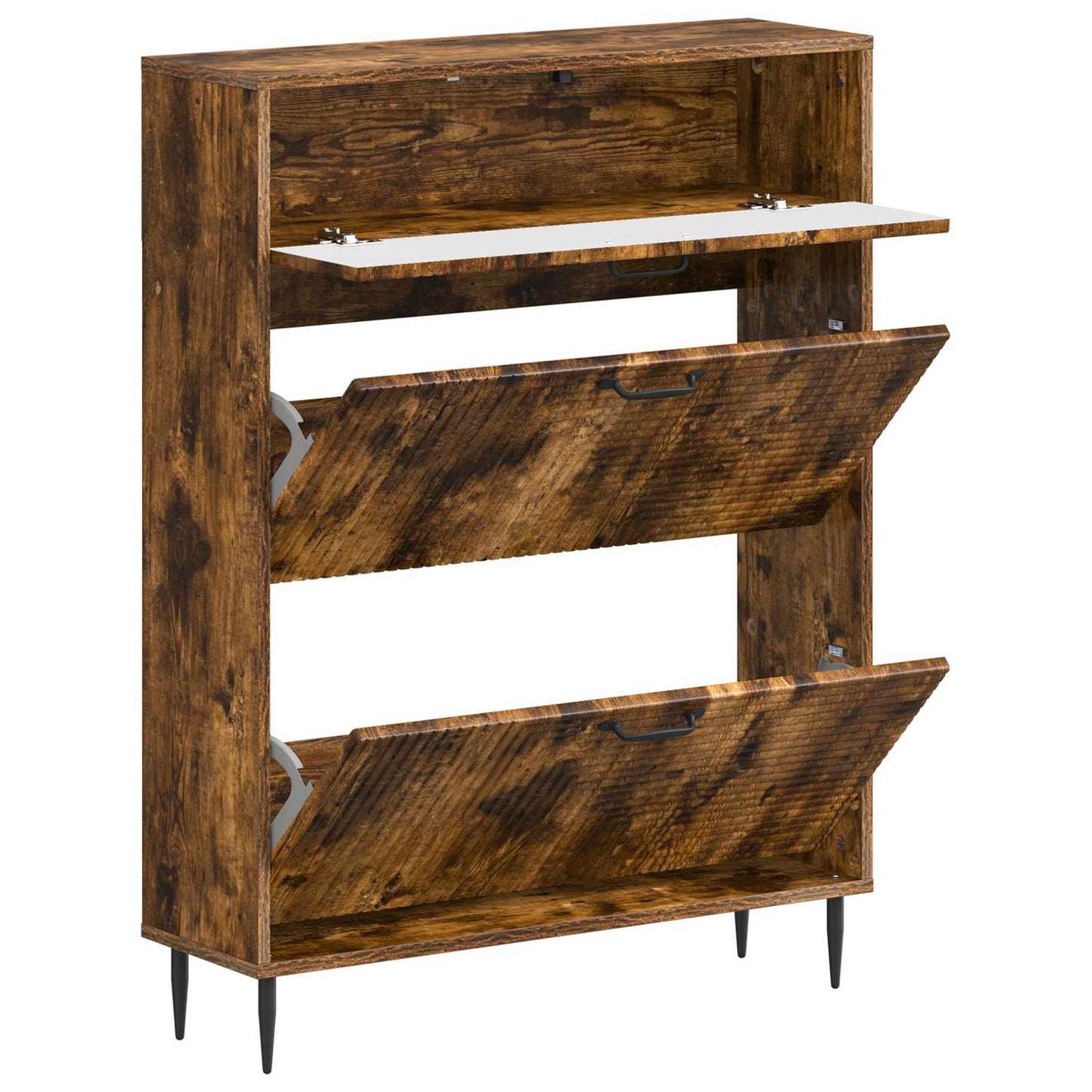 Schoenenkast HAARLEM 78 x 24 x 103 cm Bewerkt hout