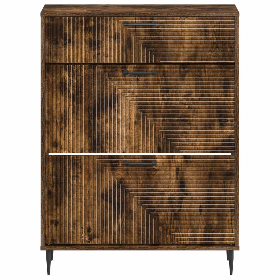 Schoenenkast HAARLEM 78 x 24 x 103 cm Bewerkt hout