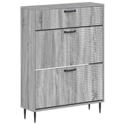 Schoenenkast HAARLEM 78x24x103 cm grijs Sonoma bewerkt hout