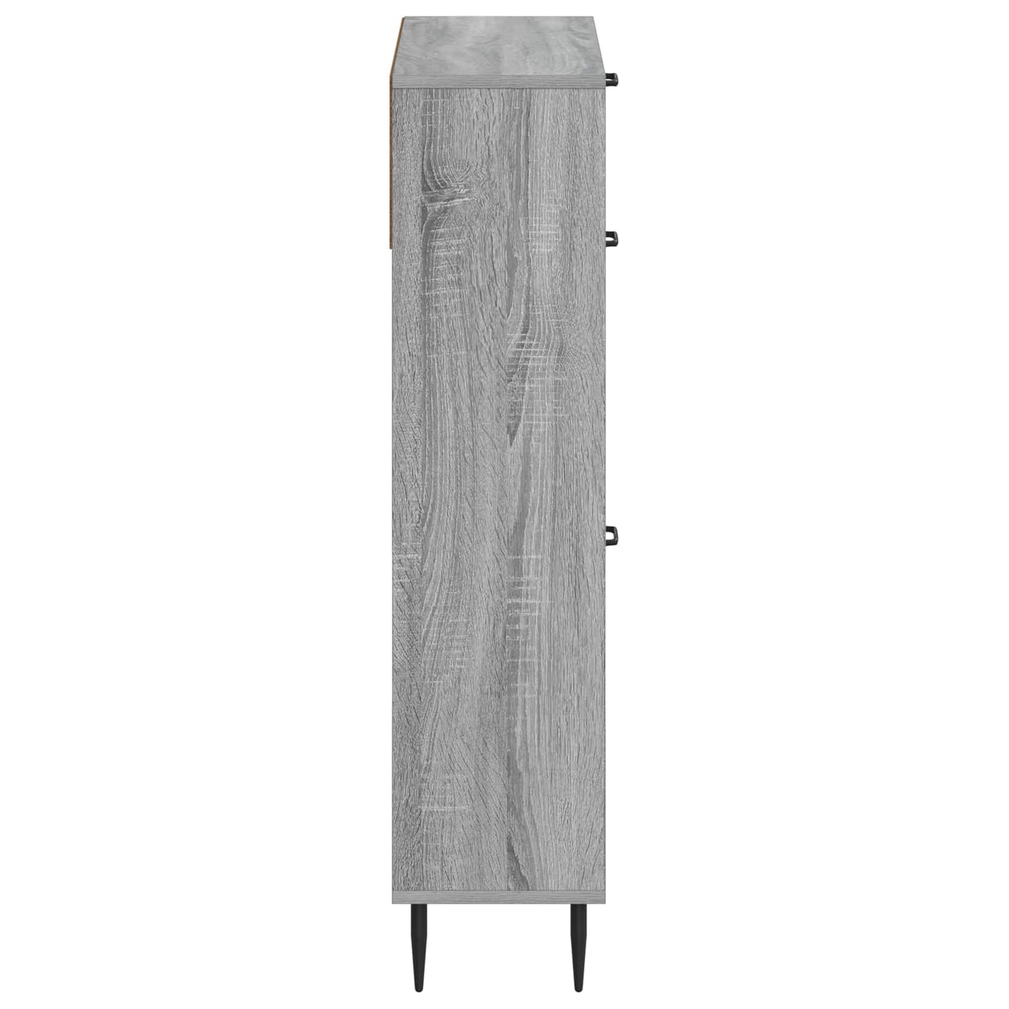 Schoenenkast HAARLEM 78 x 24 x 103 cm Bewerkt hout Grijs Sonoma