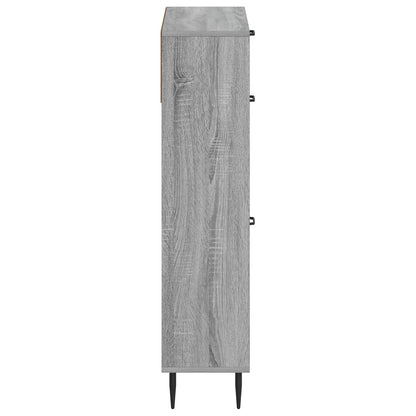 Schoenenkast HAARLEM 78 x 24 x 103 cm Bewerkt hout Grijs Sonoma