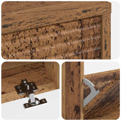 Schoenenkast HAARLEM 78 x 24 x 103 cm Bewerkt hout Oud hout