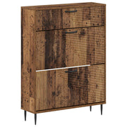 Schoenenkast HAARLEM 78x24x103 cm bewerkt hout oud hout