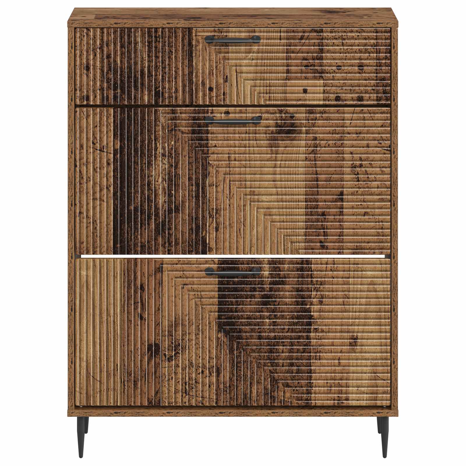 Schoenenkast HAARLEM 78 x 24 x 103 cm Bewerkt hout Oud hout