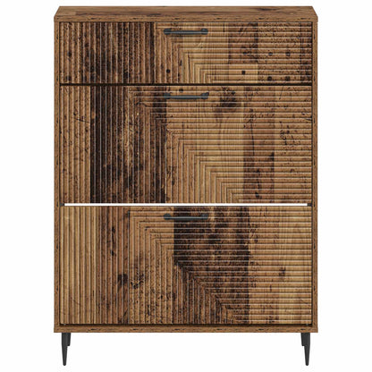 Schoenenkast HAARLEM 78 x 24 x 103 cm Bewerkt hout Oud hout