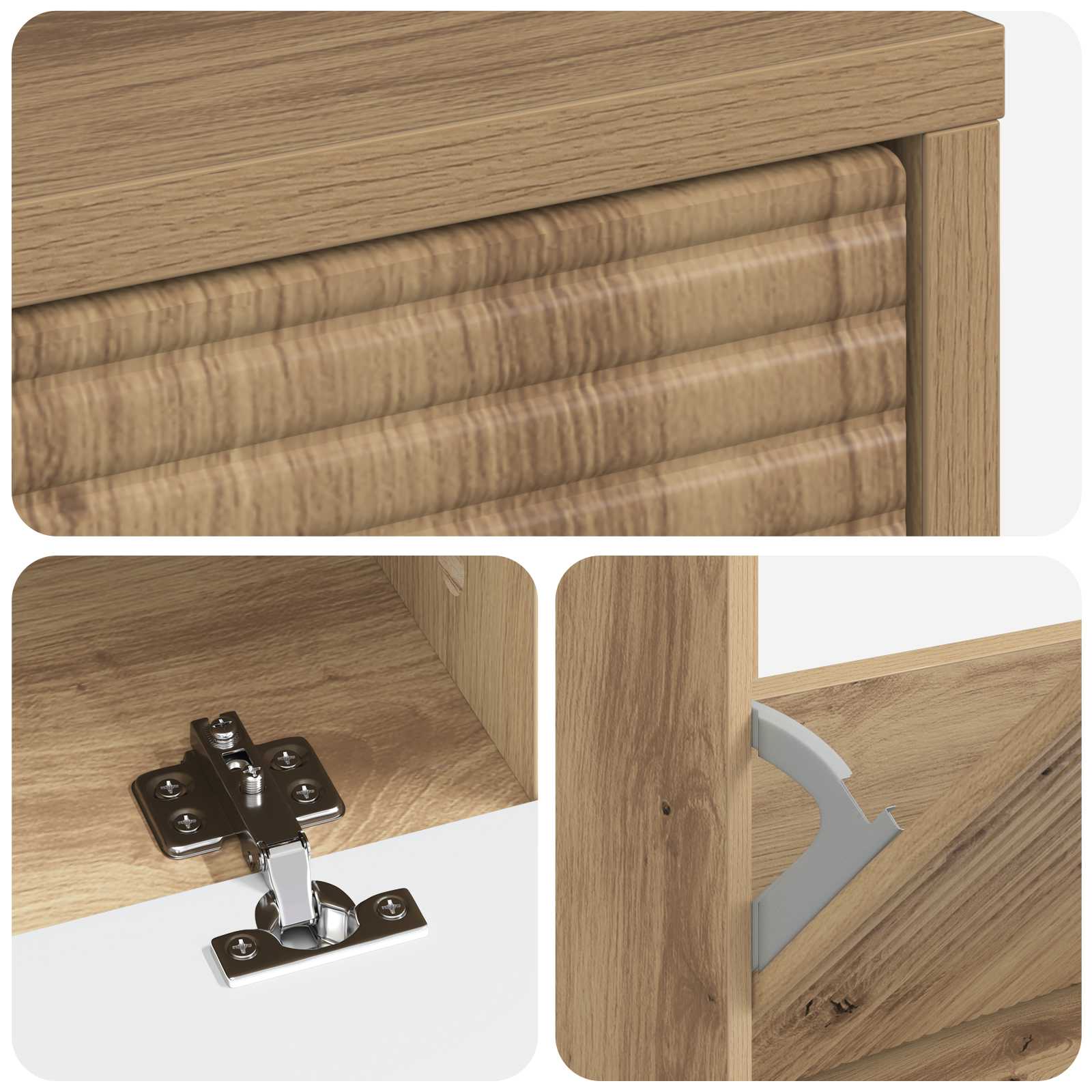 Schoenenkast HAARLEM 78 x 24 x 103 cm Bewerkt hout