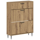 Schoenenkast HAARLEM 78x24x103 cm artisanaal eiken