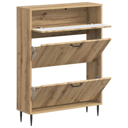 Schoenenkast HAARLEM 78 x 24 x 103 cm Bewerkt hout