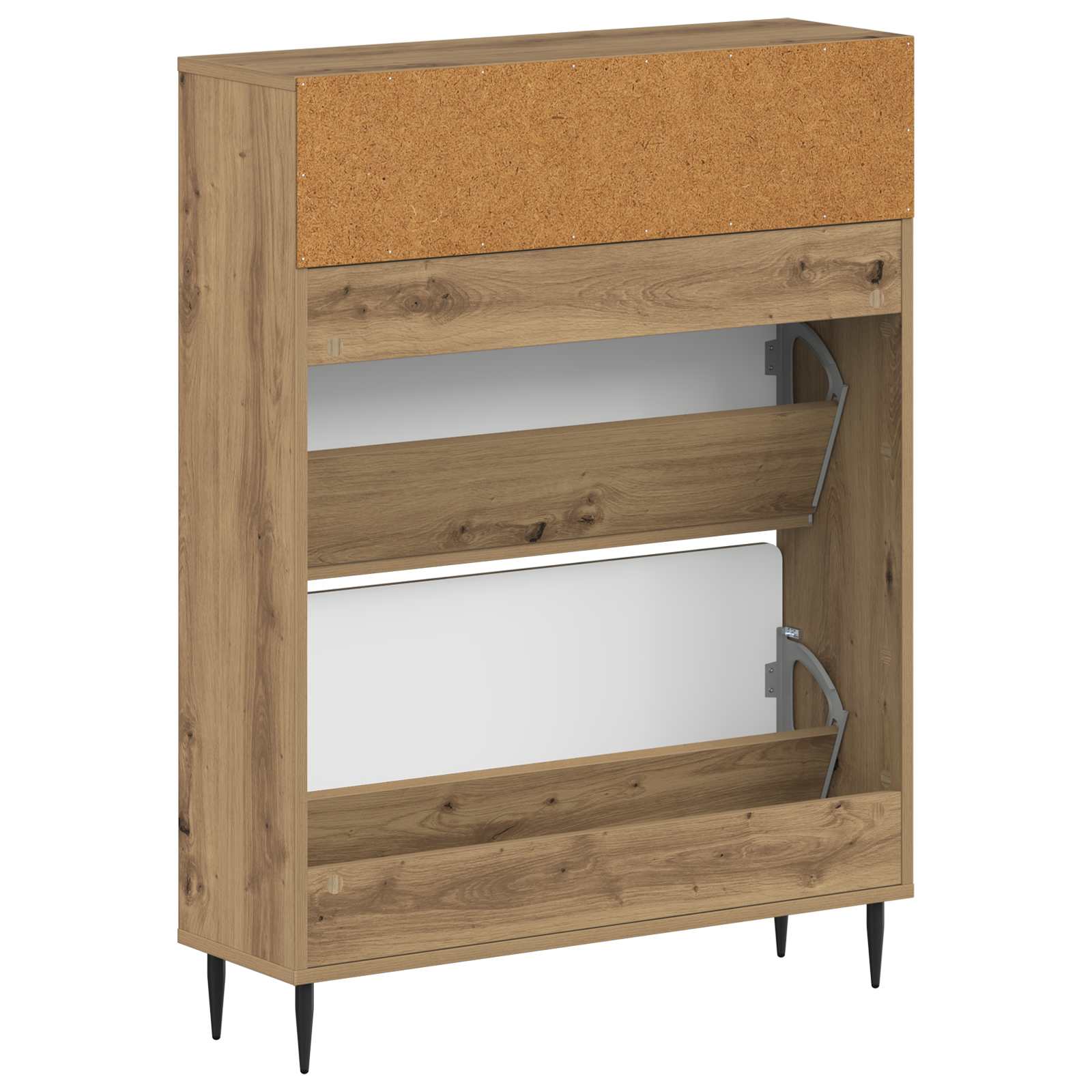 Schoenenkast HAARLEM 78 x 24 x 103 cm Bewerkt hout
