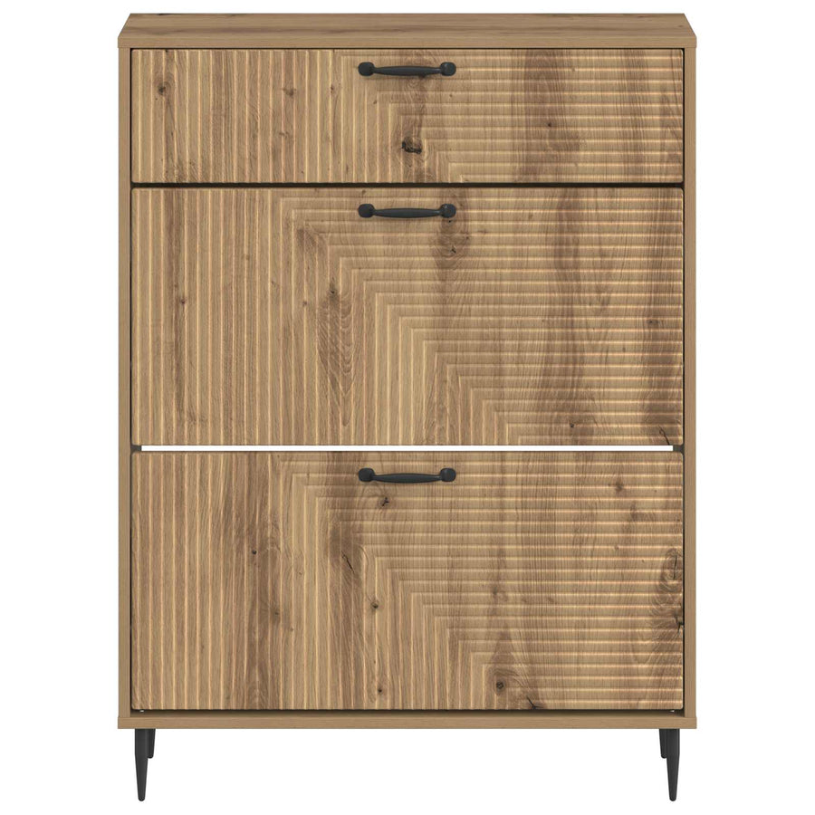 Schoenenkast HAARLEM 78 x 24 x 103 cm Bewerkt hout